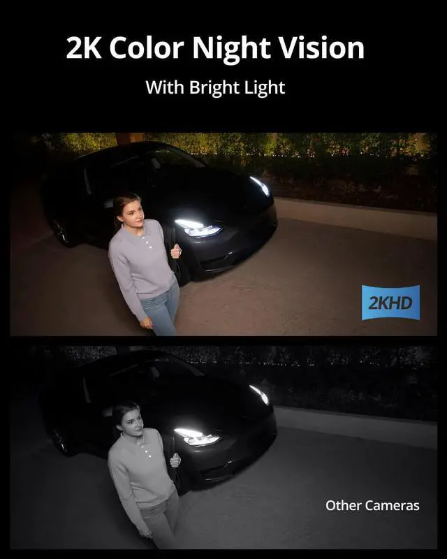 Alt view image 4 of 7 - eufy Security S100 Wired Wall Light Cam, Security Camera Outdoor, 2K Camera with 1200 Lumen Light, Color Night Vision, Motion Activated Light, AI Smart Detection, IP65 Waterproof, No Monthly Fee