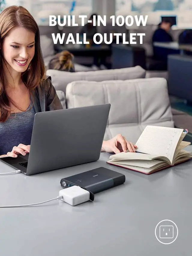 Alt view image 5 of 6 - Anker Power Bank Powerhouse 90 87.6Wh with 100W AC Outlet/45W USB-C Power Delivery Port, Portable Charger for iPhone, Samsung Galaxy, iPad, MacBook, and More