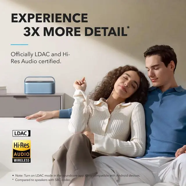 Alt view image 4 of 9 - Soundcore Motion X600 Portable Bluetooth Speaker with Wireless Hi-Res Spatial Audio,50W Sound, IPX7 Waterproof, 12H Long Playtime, Pro EQ, Built-in Handle, AUX-in