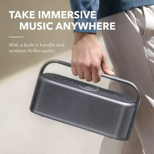 Alt view image 7 of 7 - Soundcore Motion X600 Portable Bluetooth Speaker with Wireless Hi-Res Spatial Audio,50W Sound, IPX7 Waterproof, 12H Long Playtime, Pro EQ, Built-in Handle, AUX-in Blue
