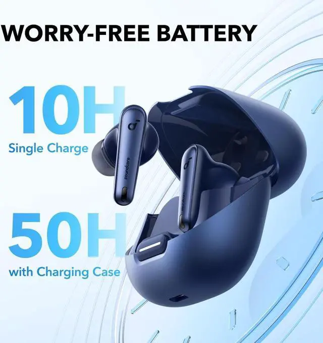 Alt view image 5 of 6 - soundcore by Anker Liberty 4 NC Wireless Noise Cancelling Earbuds, 98.5% Noise Reduction, Adaptive Noise Cancelling to Ears and Environment, Hi-Res Sound, 50H Battery, Wireless Charging, Bluetooth 5.3
