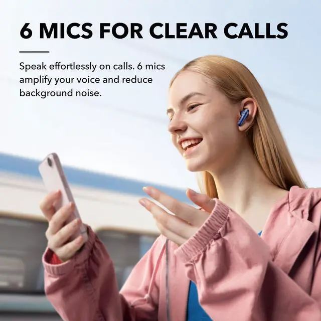 Alt view image 6 of 6 - soundcore by Anker Liberty 4 NC Wireless Noise Cancelling Earbuds, 98.5% Noise Reduction, Adaptive Noise Cancelling to Ears and Environment, Hi-Res Sound, 50H Battery, Wireless Charging, Bluetooth 5.3