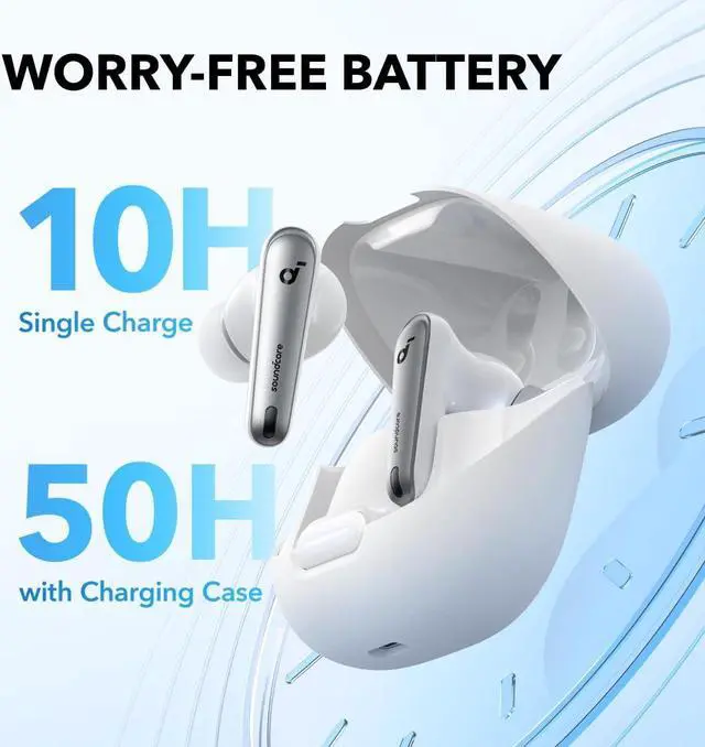 Alt view image 5 of 7 - soundcore by Anker Liberty 4 NC Wireless Noise Cancelling Earbuds, 98.5% Noise Reduction, Adaptive Noise Cancelling to Ears and Environment, Hi-Res Sound, 50H Battery, Wireless Charging, Bluetooth 5.3