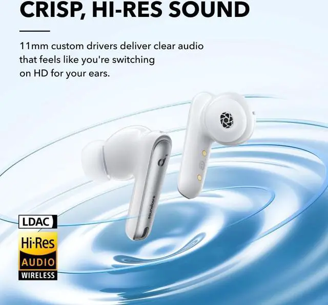 Alt view image 4 of 7 - soundcore by Anker Liberty 4 NC Wireless Noise Cancelling Earbuds, 98.5% Noise Reduction, Adaptive Noise Cancelling to Ears and Environment, Hi-Res Sound, 50H Battery, Wireless Charging, Bluetooth 5.3