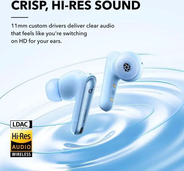Alt view image 4 of 6 - soundcore by Anker Liberty 4 NC Wireless Noise Cancelling Earbuds, 98.5% Noise Reduction, Adaptive Noise Cancelling to Ears and Environment, Hi-Res Sound, 50H Battery, Wireless Charging, Bluetooth 5.3