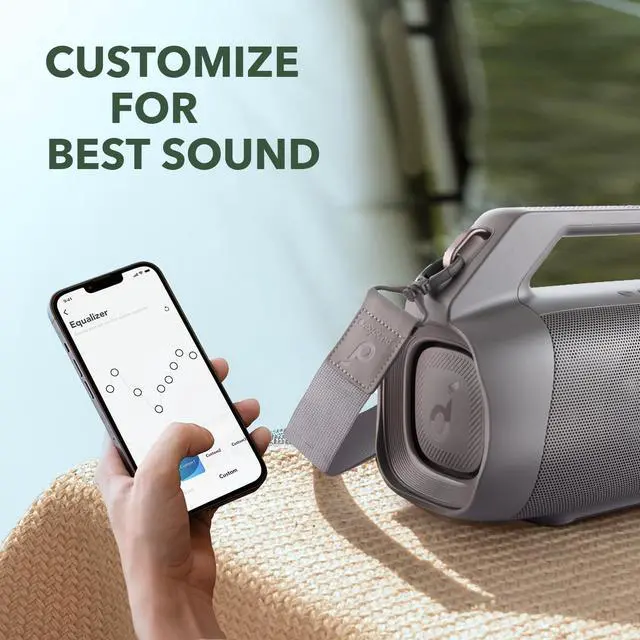 Alt view image 6 of 6 - Anker Soundcore Motion Boom Plus Outdoor Speaker with 80W Booming Sound, 20H Playtime, IP67 Waterproof and Dustproof, Type-C, Custom EQ, Bluetooth 5.3, Portable Bluetooth Speaker For Outdoors, Camping