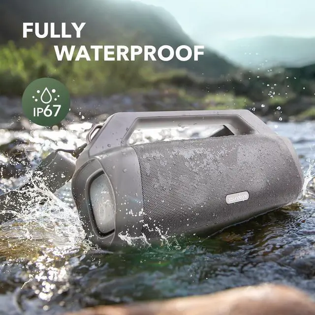 Alt view image 4 of 6 - Anker Soundcore Motion Boom Plus Outdoor Speaker with 80W Booming Sound, 20H Playtime, IP67 Waterproof and Dustproof, Type-C, Custom EQ, Bluetooth 5.3, Portable Bluetooth Speaker For Outdoors, Camping
