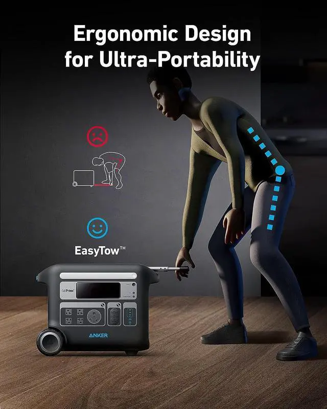 Alt view image 4 of 7 - Anker SOLIX F2000 Portable Power Station, PowerHouse 767, 2400W Solar Generator, GaNPrime Battery Generators for Home Use, LiFePO4 Power Station for Outdoor Camping, and RVs (Solar Panel Optional)