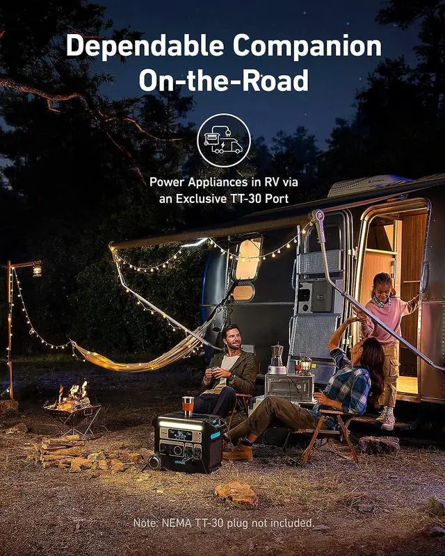 Alt view image 5 of 7 - Anker SOLIX F2000 Portable Power Station, PowerHouse 767, 2400W Solar Generator, GaNPrime Battery Generators for Home Use, LiFePO4 Power Station for Outdoor Camping, and RVs (Solar Panel Optional)