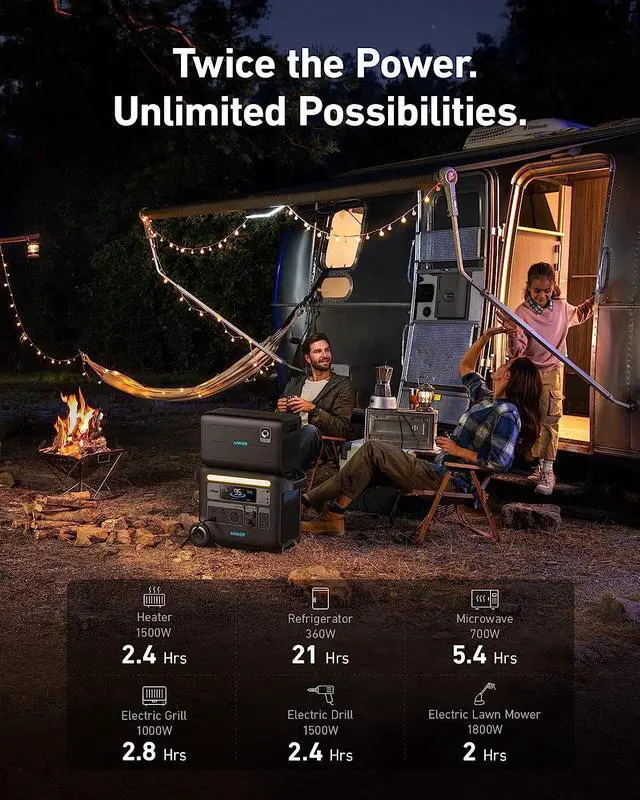 Alt view image 4 of 8 - Anker Powerhouse 760 Portable Power Station Expansion Battery (2048Wh), 6× Longer Lifespan LiFePO4 Batteries, 2048Wh Extra Battery for GaNPrime Powerhouse 767