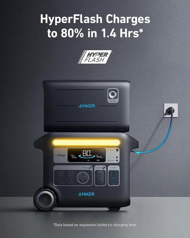 Alt view image 7 of 8 - Anker Powerhouse 760 Portable Power Station Expansion Battery (2048Wh), 6× Longer Lifespan LiFePO4 Batteries, 2048Wh Extra Battery for GaNPrime Powerhouse 767