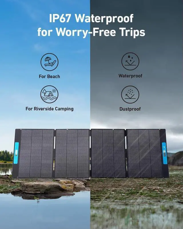 Alt view image 7 of 7 - Anker SOLIX F2000 Solar Generator, 2048Wh Portable Power Station with LiFePO4 Batteries and 400W Solar Panel, GaNPrime Technology, 4 AC Outlets Up to 2400W for Home, Power Outages, Camping, and RVs