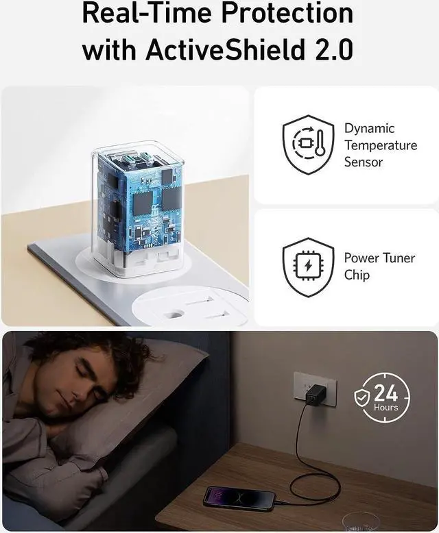 Alt view image 4 of 6 - Anker USB C Charger 47W, 523 Charger (Nano 3), 2 Port Compact Foldable GaN Fast Charger for iPhone 15/15 Plus/15 Pro/15 Pro Max/14, Galaxy, Pixel 4/3, iPad/iPad Mini (Cable Not Included)- Blue