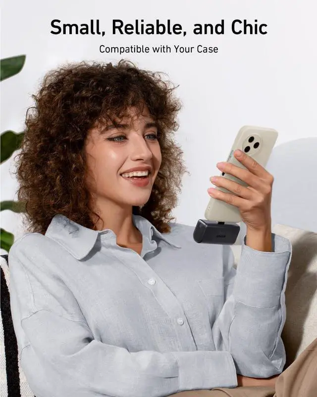Alt view image 4 of 6 - Anker Nano Power Bank with Built-in Foldable USB-C Connector, 5,000mAh Portable Charger 22.5W, for iPhone 15/15 Plus/15 Pro/15 Pro Max, Samsung S22/23 Series, Huawei, iPad Pro/Air, AirPods, and More