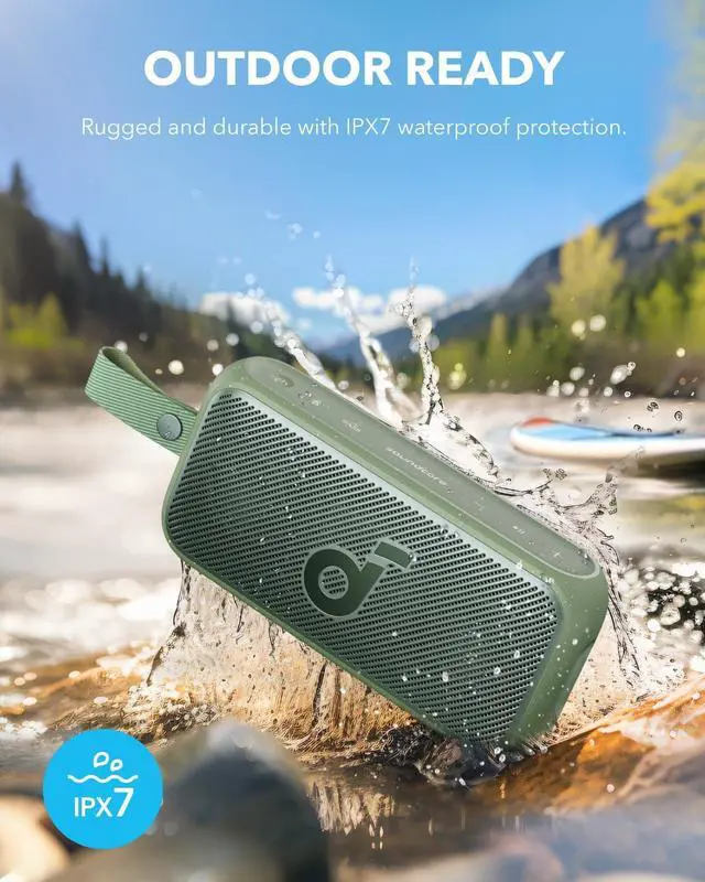Alt view image 6 of 6 - Soundcore Motion 300 Wireless Hi-Res Portable Speaker with BassUp, Bluetooth Speaker with SmartTune Technology, 30W Stereo Sound, 13H Playback, and IPX7 Waterproof, for Backyard, Camping, and Hiking