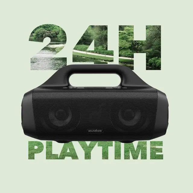 Alt view image 6 of 7 - Anker Soundcore Motion Boom Outdoor Speaker with Titanium Drivers, BassUp Technology, IPX7 Waterproof, 24H Playtime, Soundcore App, Built-in Handle, Portable Bluetooth Speaker for Outdoors (Renewed)