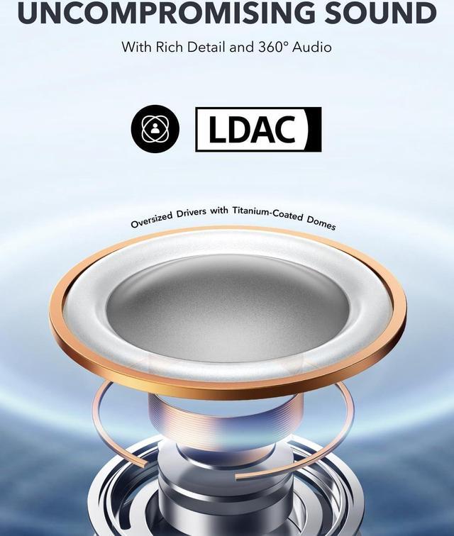 Alt view image 5 of 6 - Soundcore by Anker AeroFit Pro Open-Ear Headphones, Ultra Comfort, Secure Fit, Ergonomic Design, Rich Sound with LDAC, Bluetooth 5.3, IPX5 Water-Resistant, 46H Playtime, App Control, Wireless Earbuds