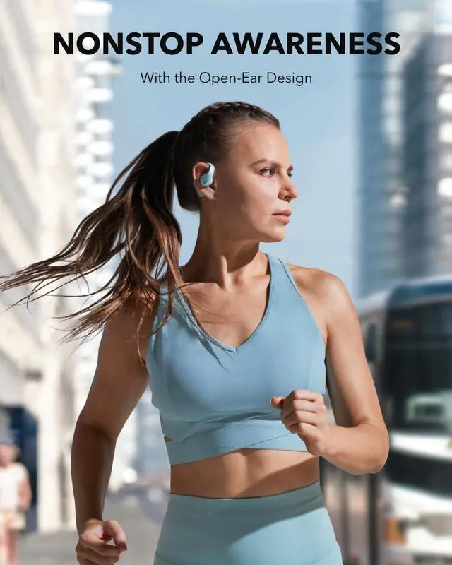 Alt view image 6 of 6 - Soundcore by Anker AeroFit Pro Open-Ear Headphones, Ultra Comfort, Secure Fit, Ergonomic Design, Rich Sound with LDAC, Bluetooth 5.3, IPX5 Water-Resistant, 46H Playtime, App Control, Wireless Earbuds