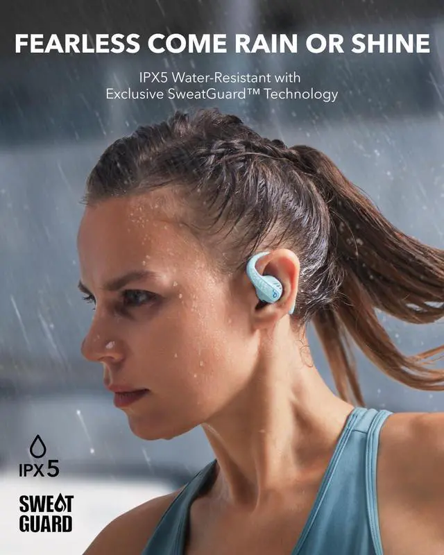 Alt view image 5 of 6 - Soundcore by Anker AeroFit Pro Open-Ear Headphones, Ultra Comfort, Secure Fit, Ergonomic Design, Rich Sound with LDAC, Bluetooth 5.3, IPX5 Water-Resistant, 46H Playtime, App Control, Wireless Earbuds