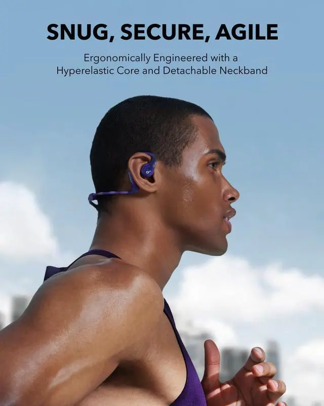 Alt view image 3 of 6 - Soundcore by Anker AeroFit Pro Open-Ear Headphones, Ultra Comfort, Secure Fit, Ergonomic Design, Rich Sound with LDAC, Bluetooth 5.3, IPX5 Water-Resistant, 46H Playtime, App Control, Wireless Earbuds