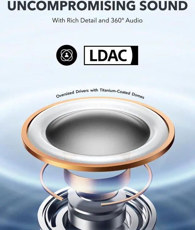 Alt view image 4 of 6 - Soundcore by Anker AeroFit Pro Open-Ear Headphones, Ultra Comfort, Secure Fit, Ergonomic Design, Rich Sound with LDAC, Bluetooth 5.3, IPX5 Water-Resistant, 46H Playtime, App Control, Wireless Earbuds