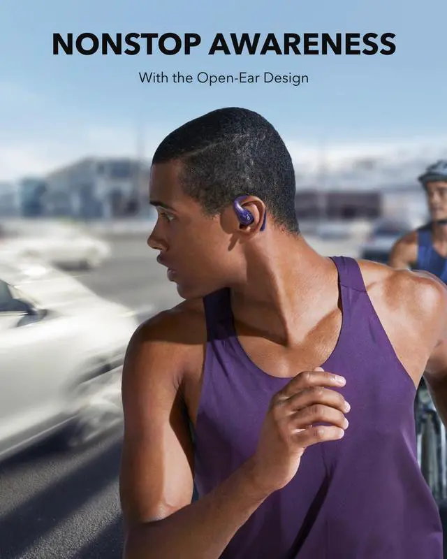 Alt view image 6 of 6 - Soundcore by Anker AeroFit Pro Open-Ear Headphones, Ultra Comfort, Secure Fit, Ergonomic Design, Rich Sound with LDAC, Bluetooth 5.3, IPX5 Water-Resistant, 46H Playtime, App Control, Wireless Earbuds