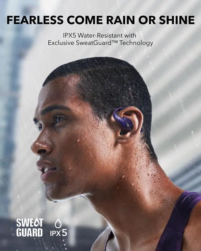 Alt view image 5 of 6 - Soundcore by Anker AeroFit Pro Open-Ear Headphones, Ultra Comfort, Secure Fit, Ergonomic Design, Rich Sound with LDAC, Bluetooth 5.3, IPX5 Water-Resistant, 46H Playtime, App Control, Wireless Earbuds