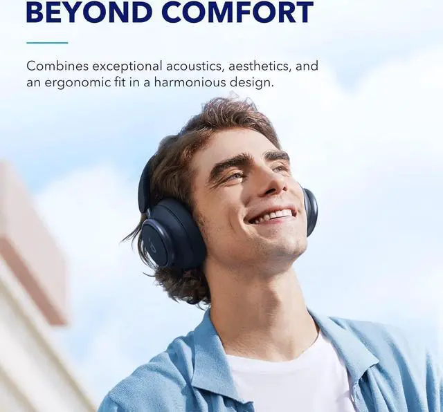 Alt view image 6 of 7 - Soundcore by Anker Space Q45 Adaptive Active Noise Cancelling Headphones, Reduce Noise by Up to 98%, 50H Playtime, App Control, LDAC Hi-Res Wireless Audio, Comfortable Fit, Bluetooth 5.3 (Renewed)