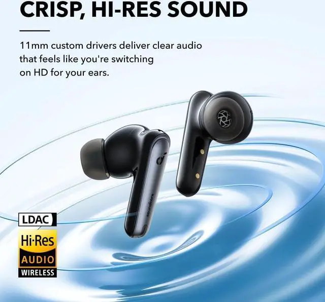 Alt view image 4 of 6 - soundcore Liberty 4 NC Earbuds, 98.5% Noise Reduction, Adaptive Noise Cancelling, Hi-Res Sound, 50H Battery, Wireless Charging (Renewed)