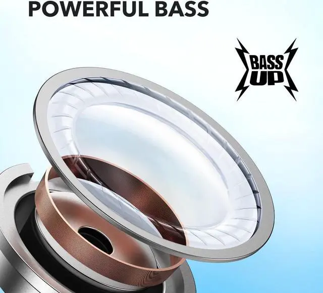 Alt view image 2 of 7 - Soundcore by Anker P20i True Wireless Earbuds, 10mm Drivers with Big Bass, Bluetooth 5.3, 30H Long Playtime, Water-Resistant, 2 Mics for AI Clear Calls, 22 Preset EQs, Customization via App (Renewed)