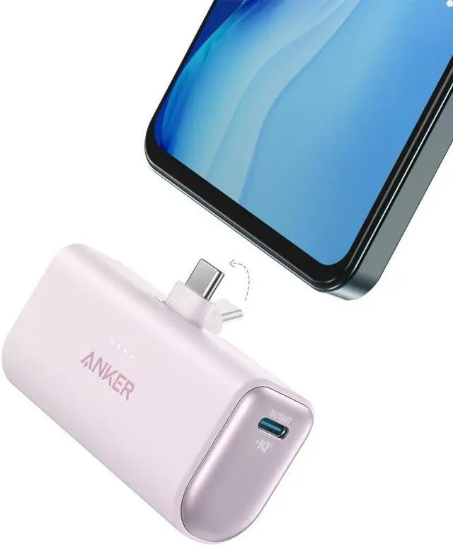 Main image of Anker Nano Power Bank with Built-in Foldable USB-C Connector, 5,000mAh Portable Charger 22.5W, for iPhone 15/15 Plus/15 Pro/15 Pro Max, Samsung S22/23 Series, Huawei, iPad Pro/Air, AirPods (Renewed)