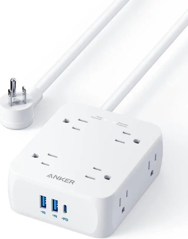 Main image of Anker Power Strip with USB Ports,5Ft,Surge Protector(2000J),8 Widely Outlet Extender with 2 USB A Ports and 1 USB C Port,Works with iPhone 15/15 Plus/15 Pro/15 Pro Max,for Home, Office, TUV Listed