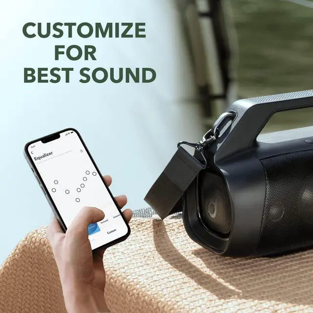 Alt view image 6 of 6 - Soundcore Motion Boom Plus Outdoor Speaker with 80W Booming Sound, 20H Playtime, IP67 Waterproof and Dustproof, Type-C, Custom EQ, Bluetooth 5.3, Portable Bluetooth Speaker (Renewed)