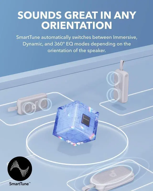 Alt view image 4 of 6 - Soundcore Motion 300 Wireless Hi-Res Portable Speaker with BassUp, Bluetooth Speaker with SmartTune Technology, 30W Stereo Sound, 13H Playback, and IPX7 Waterproof, for Backyard, Camping (Renewed)