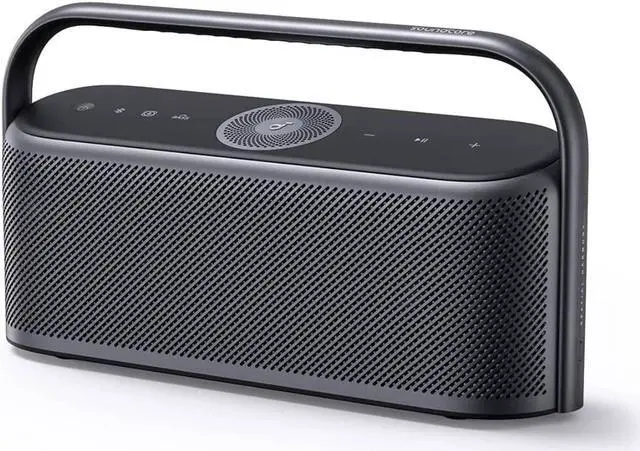 Main image of Soundcore Motion X600 Portable Bluetooth Speaker with Wireless Hi-Res Spatial Audio,50W Sound, IPX7 Waterproof, 12H Long Playtime, Pro EQ, Built-in Handle, AUX-in (Renewed)