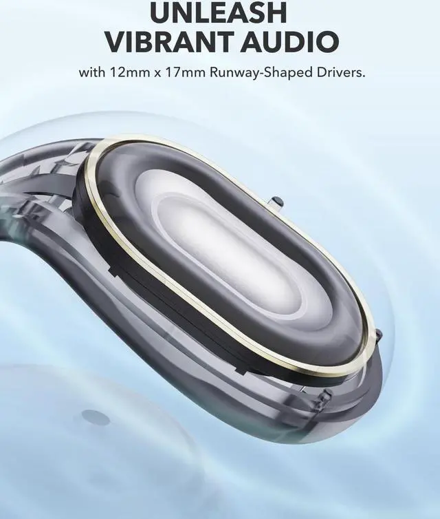 Alt view image 5 of 7 - Soundcore C30i by Anker, Open-Ear Earbuds, Clip-On Headphones, Lightweight Comfort, Stable Fit, Firm-Shell Design, Attachable Ear Grips, Big Drivers for Vibrant Sound, 30H Play, IPX4 Water-Resistant