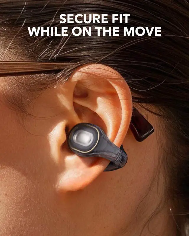 Alt view image 4 of 7 - Soundcore C30i by Anker, Open-Ear Earbuds, Clip-On Headphones, Lightweight Comfort, Stable Fit, Firm-Shell Design, Attachable Ear Grips, Big Drivers for Vibrant Sound, 30H Play, IPX4 Water-Resistant