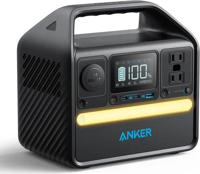 Main image of Anker 522 Portable Power Station, 299Wh Solar Generator (Solar Panel Optional), LiFePO4 Battery Pack, 300W (Peak 600W) PowerHouse, 6 Ports, 2 AC Outlets, 60W/20W USB-C PD Ports, LED for Camping and RV