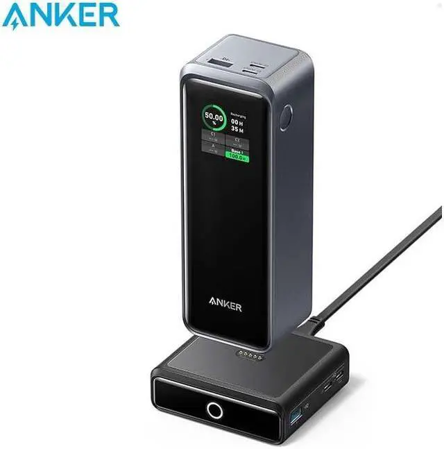 Main image of Anker Prime 27,650mAh Power Bank (250W) with 100W Charging Base, 3-Port Portable Charger, Smart App, Compatible with iPhone 15/15 Plus/15 Pro/15 Pro Max/14 Series, MacBook, Samsung, Dell, AirPods
