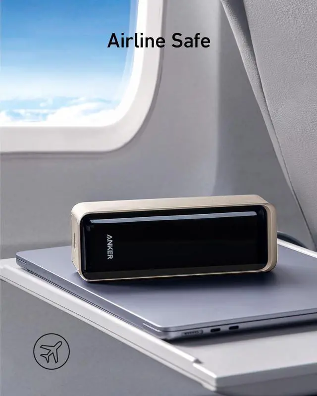 Alt view image 6 of 7 - Anker Prime Power Bank, 27,650mAh 3-Port 250W Portable Charger (99.54Wh) Smart App, Compatible with MacBook Pro/Air, iPhone 15/14/13 Series, Samsung, Dell, and More (Charging Base Not Included) Gold