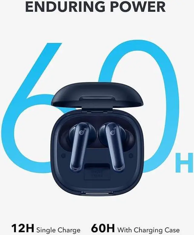 Alt view image 4 of 6 - Soundcore P40i by Anker, Noise Cancelling Wireless Earbuds, Adaptive Noise Cancelling to Environments, Heavy Bass, 60H Playtime, 2-in-1 Case and Phone Stand, IPX5, Wireless Charging, Bluetooth 5.3