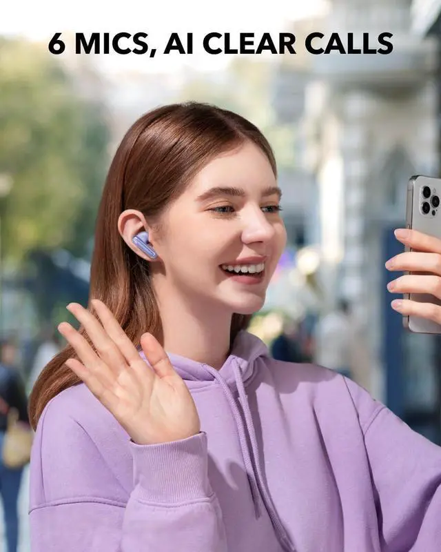 Alt view image 6 of 6 - Soundcore P40i by Anker, Noise Cancelling Wireless Earbuds, Adaptive Noise Cancelling to Environments, Heavy Bass, 60H Playtime, 2-in-1 Case and Phone Stand, IPX5, Wireless Charging, Bluetooth 5.3