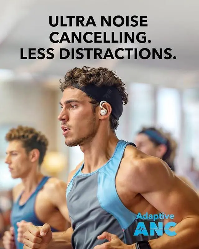 Alt view image 4 of 6 - Soundcore Sport X20 by Anker, True-Wireless Workout Earbuds, Rotatable and Extendable Ear Hooks, Noise Cancelling, Deep Bass, IP68 Waterproof, Sweatproof, Dustproof, 48H Play, Sport Earbuds for Gym