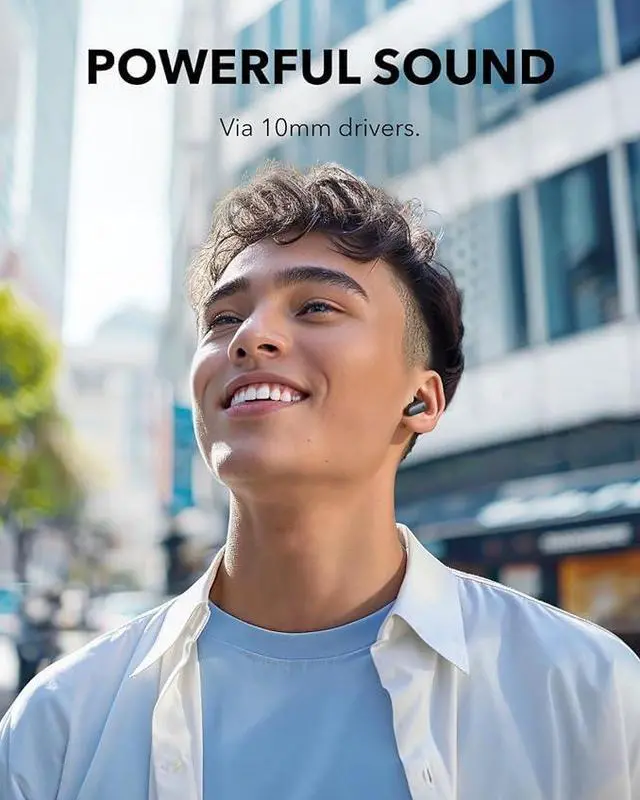 Alt view image 4 of 6 - Soundcore P30i by Anker Noise Cancelling Earbuds, Strong and Smart Noise Cancelling, Powerful Bass, 45H Playtime, 2-in-1 Case and Phone Stand, IP54, Wireless Earbuds, Bluetooth 5.4 (Black)