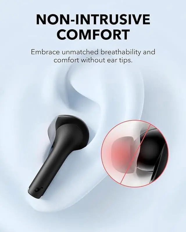 Alt view image 2 of 6 - Soundcore K20i by Anker, Semi-in-Ear Earbuds, Bluetooth Wireless, 36H Playtime, Fast Charge, Clear Sound, Comfortable Fit, ENC 2-Mic Clear Calls, Custom EQ, IPX5, Bluetooth 5.3, App Control