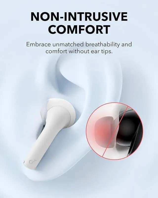 Alt view image 2 of 6 - Soundcore K20i by Anker, Semi-in-Ear Earbuds, Bluetooth Wireless, 36H Playtime, Fast Charge, Clear Sound, Comfortable Fit, ENC 2-Mic Clear Calls, Custom EQ, IPX5, Bluetooth 5.3, App Control White