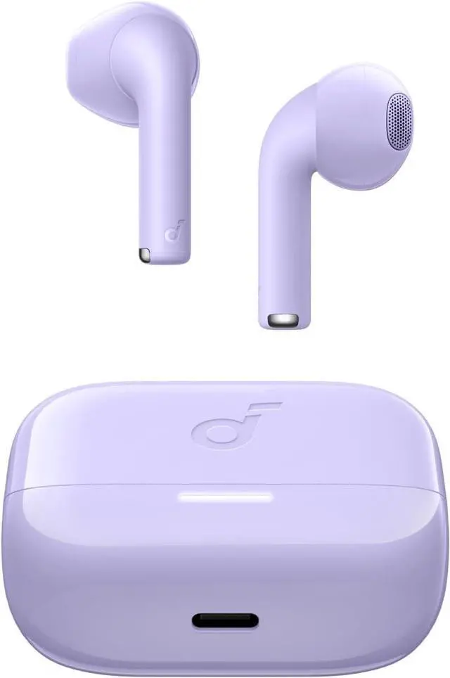 Main image of Soundcore K20i by Anker, Semi-in-Ear Earbuds, Bluetooth Wireless, 36H Playtime, Fast Charge, Clear Sound, Comfortable Fit, ENC 2-Mic Clear Calls, Custom EQ, IPX5, Bluetooth 5.3, App Control Purple