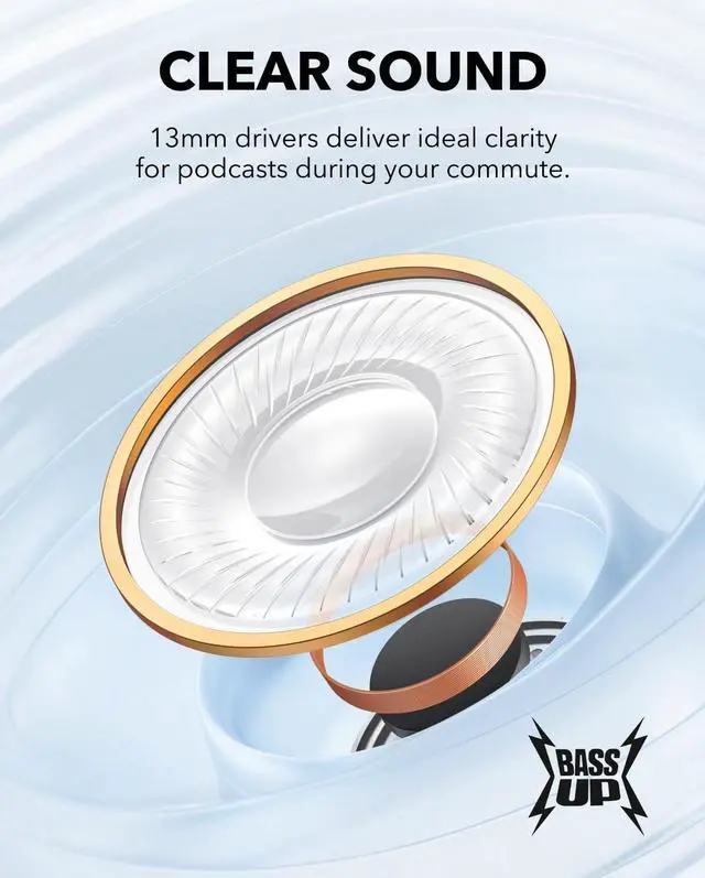 Alt view image 3 of 6 - Soundcore K20i by Anker, Semi-in-Ear Earbuds, Bluetooth Wireless, 36H Playtime, Fast Charge, Clear Sound, Comfortable Fit, ENC 2-Mic Clear Calls, Custom EQ, IPX5, Bluetooth 5.3, App Control Purple