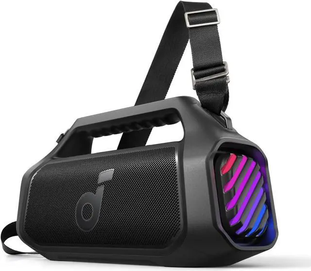 Main image of Soundcore Boom 2 Plus Outdoor Speaker, 140W, 2+2 Channel, BassUp 2.0, 20H, Fast Charge, IPX7 Waterproof, RGB Lights, USB-C, Power Bank, BT 5.3, Portable Bluetooth Speaker, Camping, Beach, Backyard