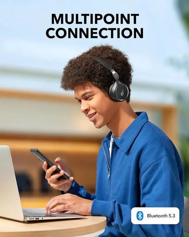 Alt view image 4 of 5 - Soundcore H30i Wireless On-Ear Headphones, Foldable Design, Pure Bass, 70H Playtime, Bluetooth 5.3, Lightweight and Comfortable, App Connectivity, Multipoint Connection